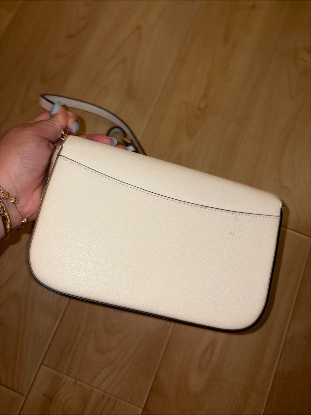 kate spade Cream Leather Crossbody with Gold Chain Accent - Picture 2 of 4